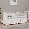 vidaXL Day Bed without Mattress White 100x200 cm Solid Wood Pine