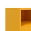 vidaXL Bedside Cabinet Mustard Yellow 36x39x43.5 cm Steel