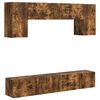 vidaXL TV Cabinet Set 4 pcs Smoked Oak Engineered Wood