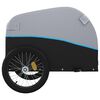 vidaXL Bike Trailer Black and Blue 45 kg Iron