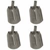 vidaXL Shovel Head 4 pcs Silver 33 x 21 cm Powder-Coated Steel