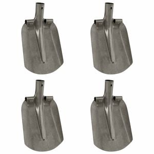vidaXL Shovel Head 4 pcs Silver 33 x 21 cm Powder-Coated Steel