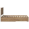 vidaXL Bed Frame with Drawer Artisan Oak 100 x 200 cm Engineered Wood