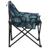vidaXL Camping Chairs with Pocket Foldable 2 pcs Leave Print