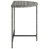vidaXL Garden Table Grey 80x50x75 cm Poly Rattan