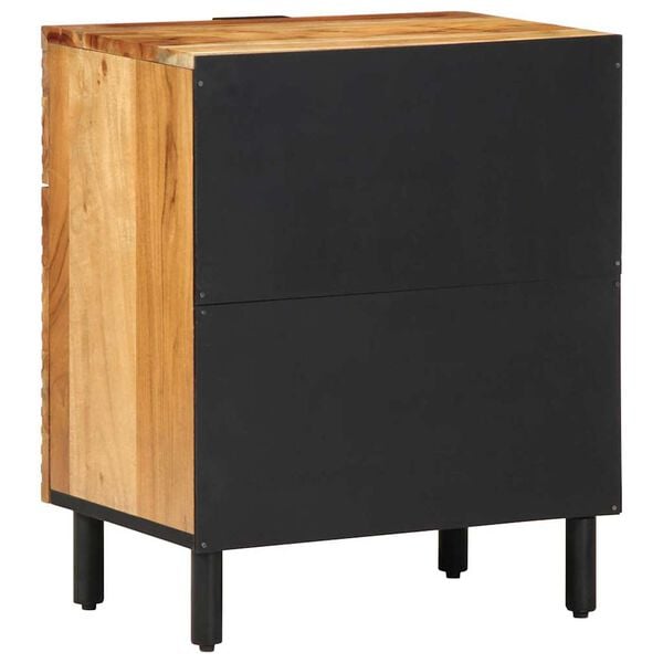 vidaXL Bedside Cabinet Brown 50 x 33 x 60 cm Solid Acacia wood