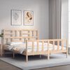 vidaXL Bed Frame without Mattress King Size Solid Wood Pine