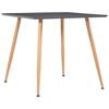 vidaXL Dining Table Grey and Oak 80.5x80.5x73 cm MDF