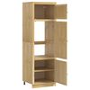 vidaXL Cabinet with Shelf Honey 66 x 58.5 x 207 cm Solid Pine Wood