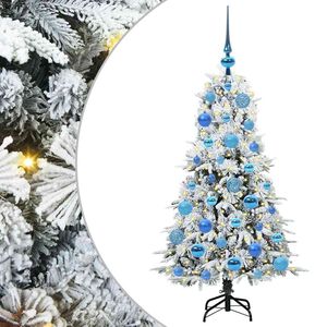 vidaXL Artificial Hinged Christmas Tree White 120 cm PE and PVC