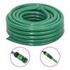 vidaXL Garden Hose with Fitting Set Green 0.75" 10 m PVC