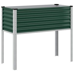 vidaXL Garden Planter Green 100x45x90 cm Steel
