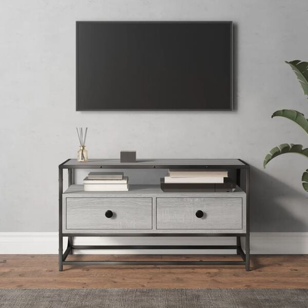 vidaXL TV Cabinet Grey Sonoma 80x35x45 cm Engineered Wood