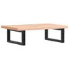vidaXL Basin Shelf Wall Mounted Steel and Solid Wood Beech