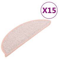 vidaXL Stair Mats Self-adhesive Sisal-Look 15 pcs 65x21x4 cm Red