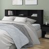 vidaXL Headboard Cabinet Black 200x18.5x104.5 cm