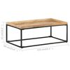 vidaXL Coffee Table 110x60x42 cm Rough Mango Wood