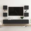 vidaXL 6 Piece TV Cabinet Set Black Engineered Wood