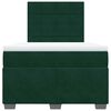 vidaXL Box Spring Bed with Mattress Dark Green 120x190 cm Small Double Velvet