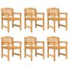 vidaXL Garden Chairs 6 pcs 58x59x88 cm Solid Wood Teak