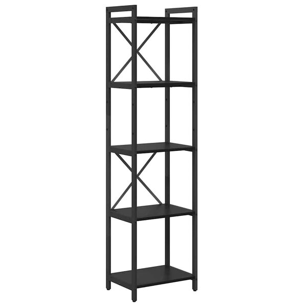 vidaXL Bookshelf Black Oak 40 x 30 x 155 cm Engineered Wood