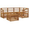 vidaXL Outdoor Sofa Set 5 pcs 4-Seaters Natural Solid Acacia Wood