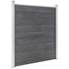 vidaXL WPC Fence Set 4 Square + 1 Slanted 792x186 cm Grey