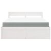 vidaXL Bed with Drawers and Mattress White 140x200 cm Solid Wood Pine