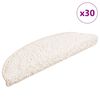 vidaXL Stair Mats 30 pcs 56x17x3 cm White Half Round