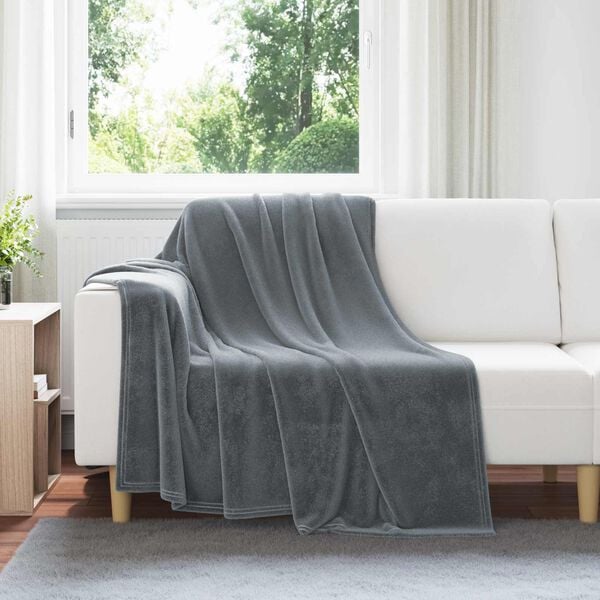vidaXL Throw Blankets 6 pcs Dark Grey 150 x 200 cm Fleece