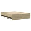 vidaXL Bed Frame without Mattress Sonoma Oak 120x190 cm Small Double Engineered Wood