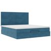 vidaXL Ottoman Bed with Mattresses Dark Blue 160x200cm Velvet