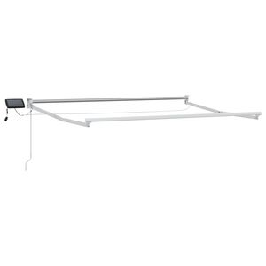vidaXL Electric Retractable Awning Frame White 2.5 x 2 m Aluminium
