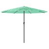 vidaXL Garden Parasol with Steel Pole Green 324x324x247 cm