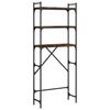 vidaXL Washing Machine Shelf Smoked Oak 67x25x163 cm Engineered Wood