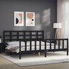vidaXL Bed Frame without Mattress Black 200x200 cm Solid Wood Pine