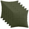 vidaXL Cushion Cover 6 pcs ALMELO Green 30 x 30 cm Corduroy