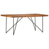 vidaXL Dining Table | Natural and black | Solid acacia wood and steel | Large