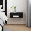 vidaXL Bedside Table Black Oak 40 x 31 x 15 cm Engineered Wood
