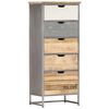 vidaXL Drawer Cabinet 45x30x105 cm Solid Mango Wood