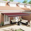 vidaXL Automatic Retractable Awning Burgundy 300x250 cm