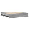 vidaXL Bed Frame without Mattress Grey Sonoma 180x200 cm Super King Engineered Wood