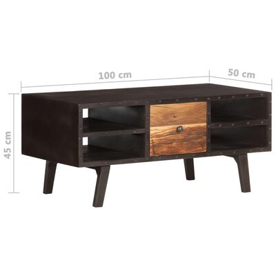 vidaXL Coffee Table 100x50x45 cm Solid Reclaimed Wood