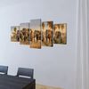 Canvas Wall Print Set Elephants 200 x 100 cm