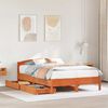 vidaXL Bed Frame without Mattress Wax Brown 160x200 cm Solid Wood Pine