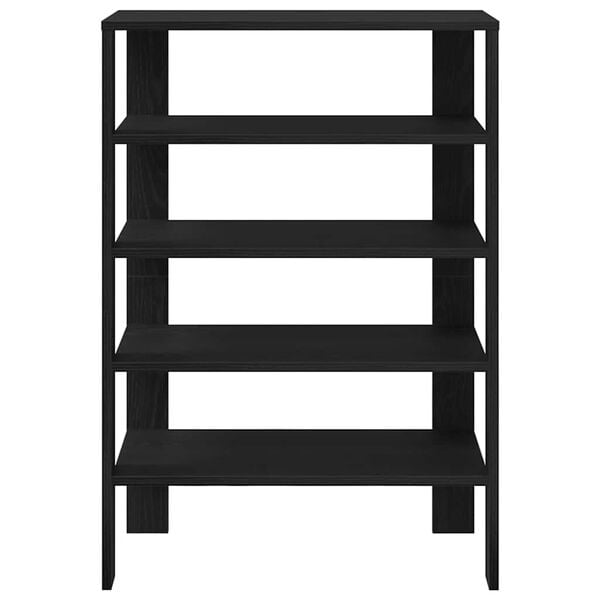vidaXL Shoe Rack Black 61x32x87.5 cm Engineered Wood
