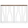vidaXL Console Table Stainless Steel and Solid Wood Reclaimed