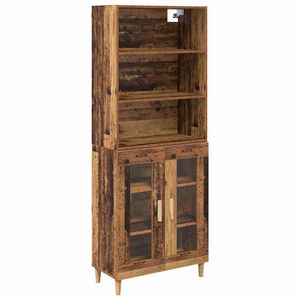vidaXL Highboard Old Wood 69.5 x 32.5 x 180 cm Engineered Wood