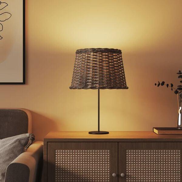 vidaXL Lamp Shade Brown &Oslash;40x26 cm Wicker