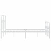 vidaXL Metal Bed Frame without Mattress with Footboard White 120x200cm